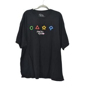 Squid Games Netflix Graphic Unisex Black T-Shirt Plus Sz 3X